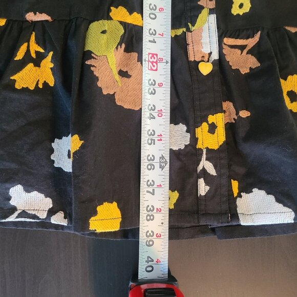 Vero Alfie Embroidered Cotton Button Up Shirt Dress Ruffle Lace Inset Sleeve 3 - Picture 6 of 8